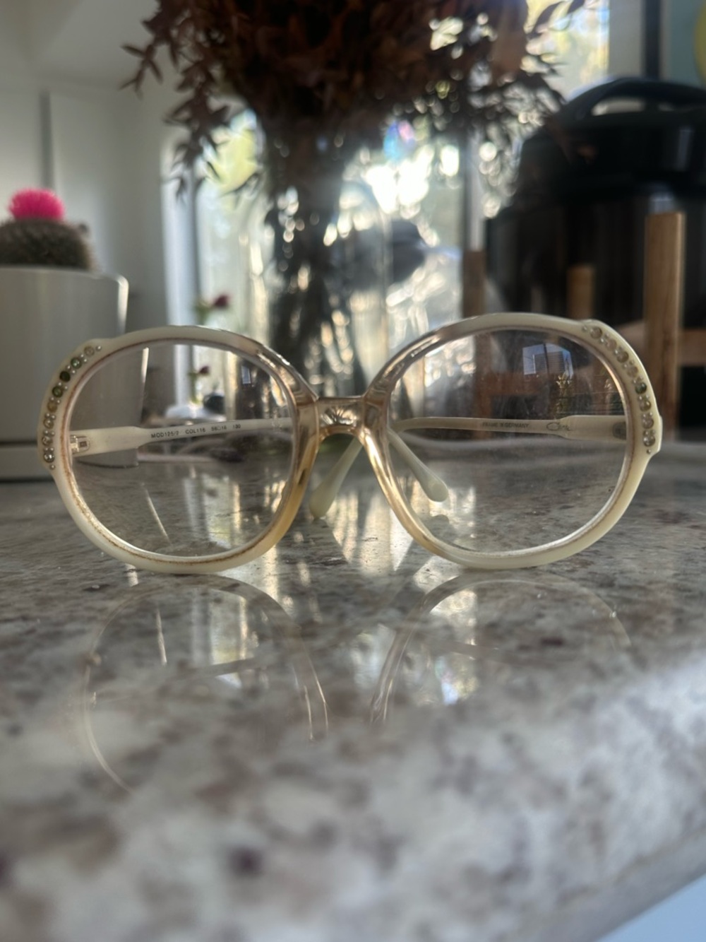 Vintage cazal Crystal glasses frames only
